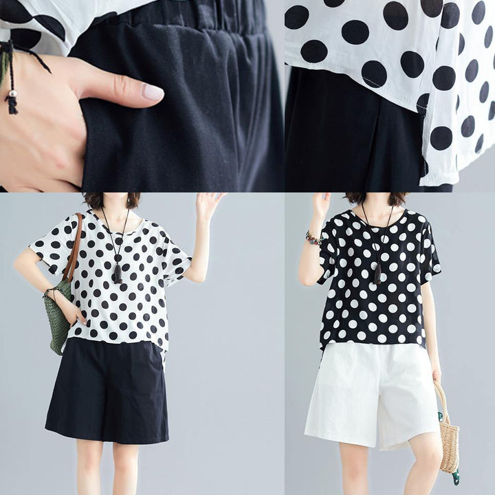 Black Polka Dot Two-Piece Set
